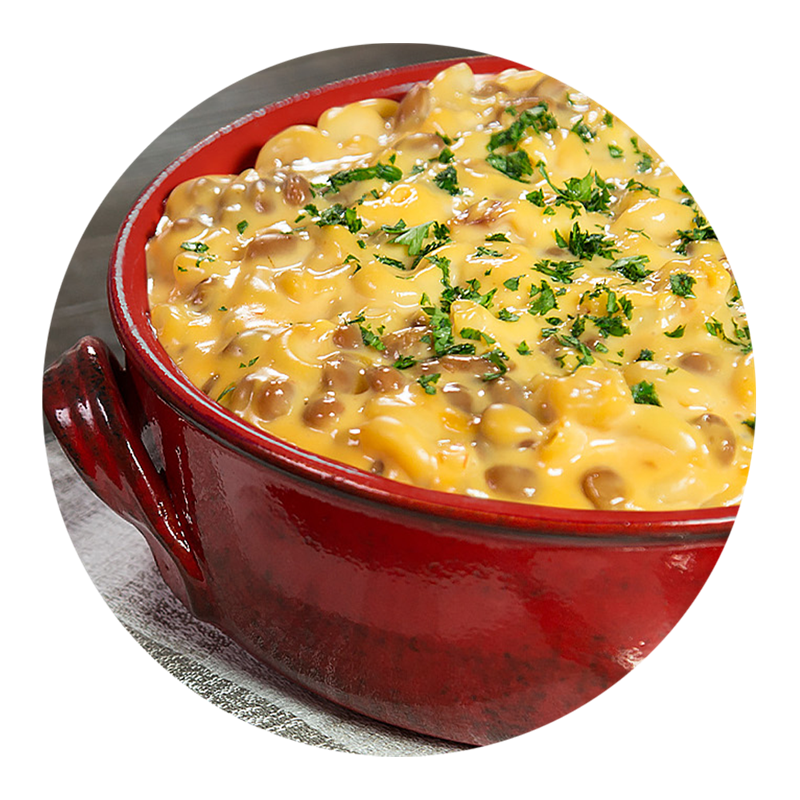 Baked Beans & Bacon Mac & Cheese