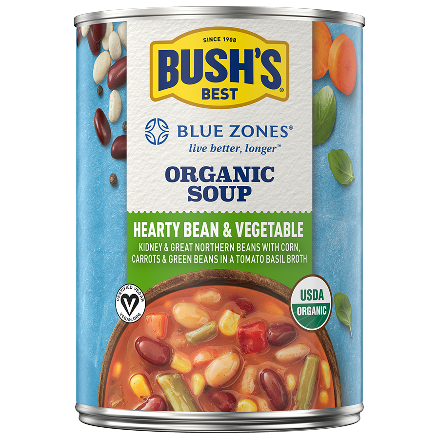 Bush's Blue Zones Organic Heart Vegetable Bean Soup